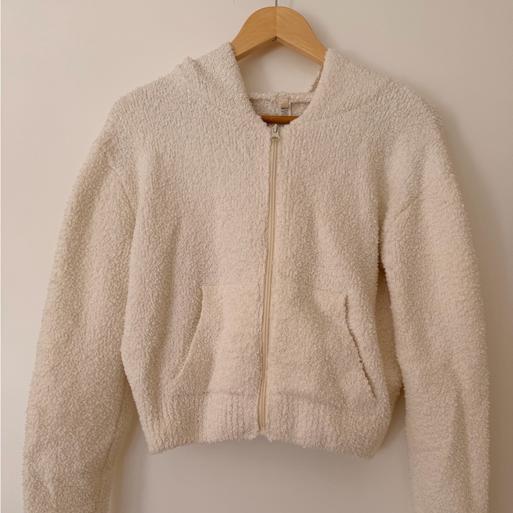 SKIMS Cream White Teddy Sweater Size Medium
